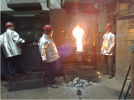 Preparation of induction melting furnace